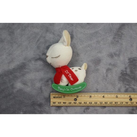 Hallmark Keepsake Lil Deer Baby's First Christmas Tree Ornament 2014 Rocking Toy - Picture 16 of 16